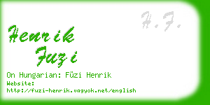 henrik fuzi business card