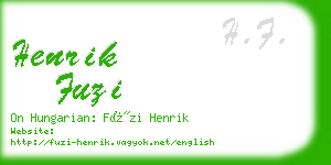 henrik fuzi business card